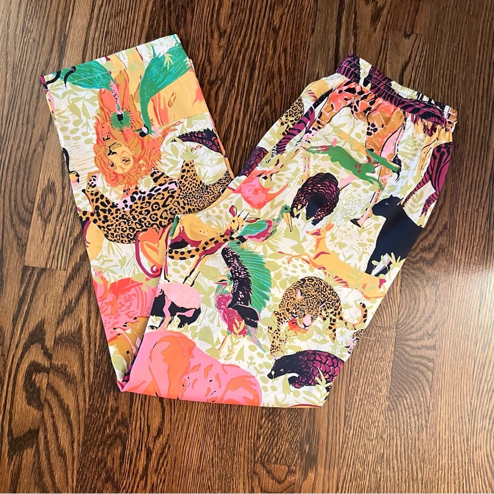 J. Crew Drapey wide-leg pant in Ratti Safari Print